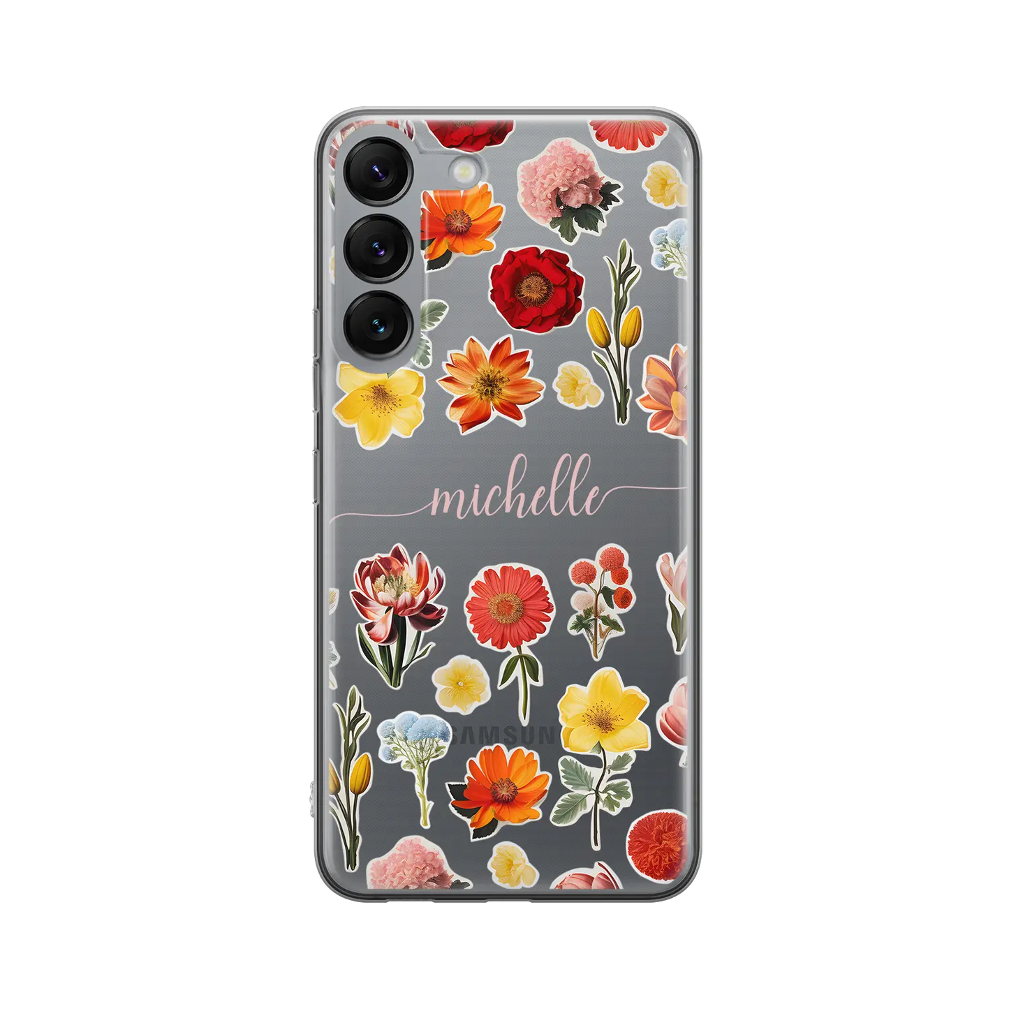 Flower Stickers - Custom Galaxy S Case