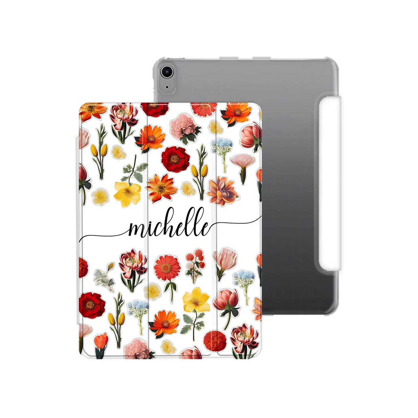 Flower Stickers - Custom iPad Case