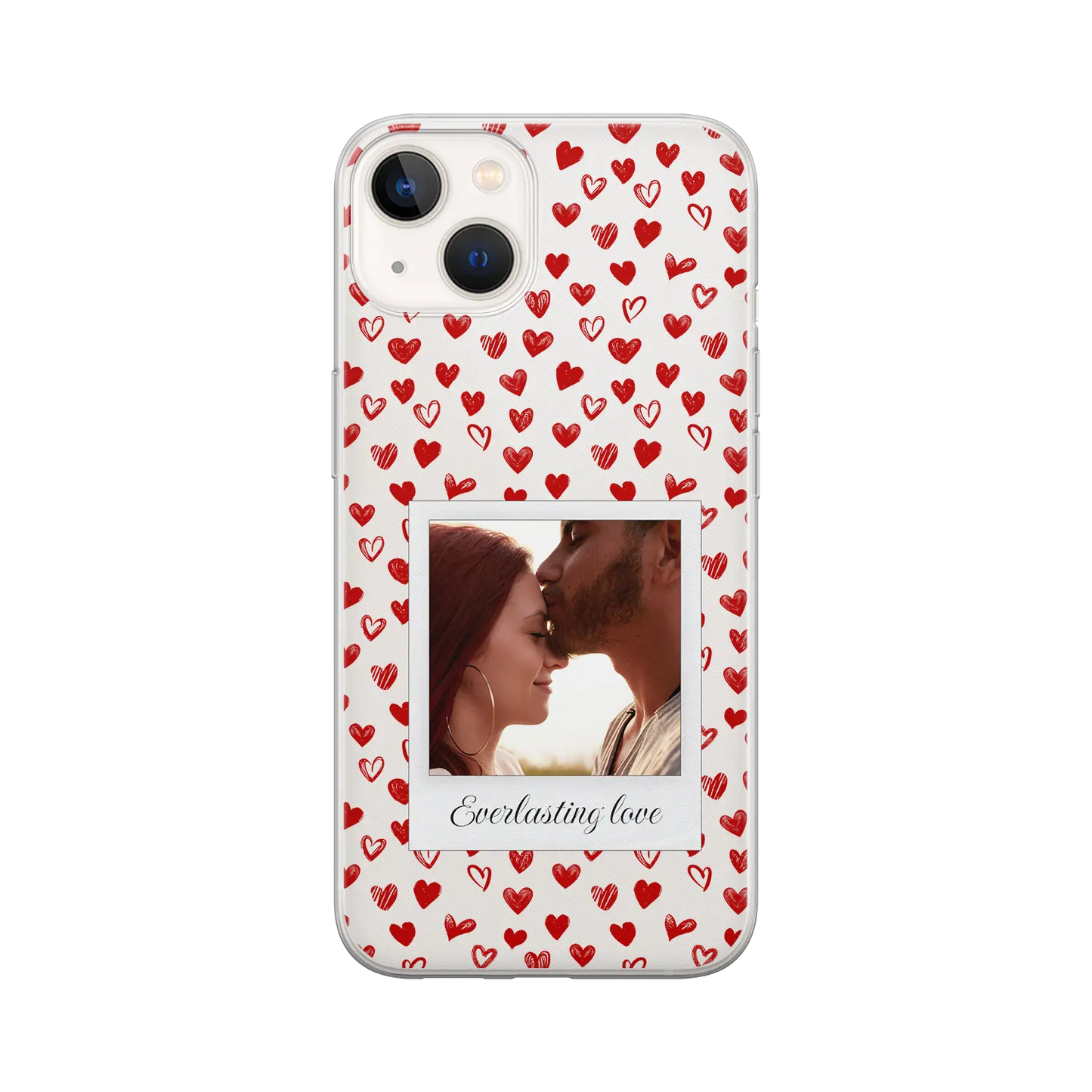 Corazones Polaroid - Funda personalizada para iPhone