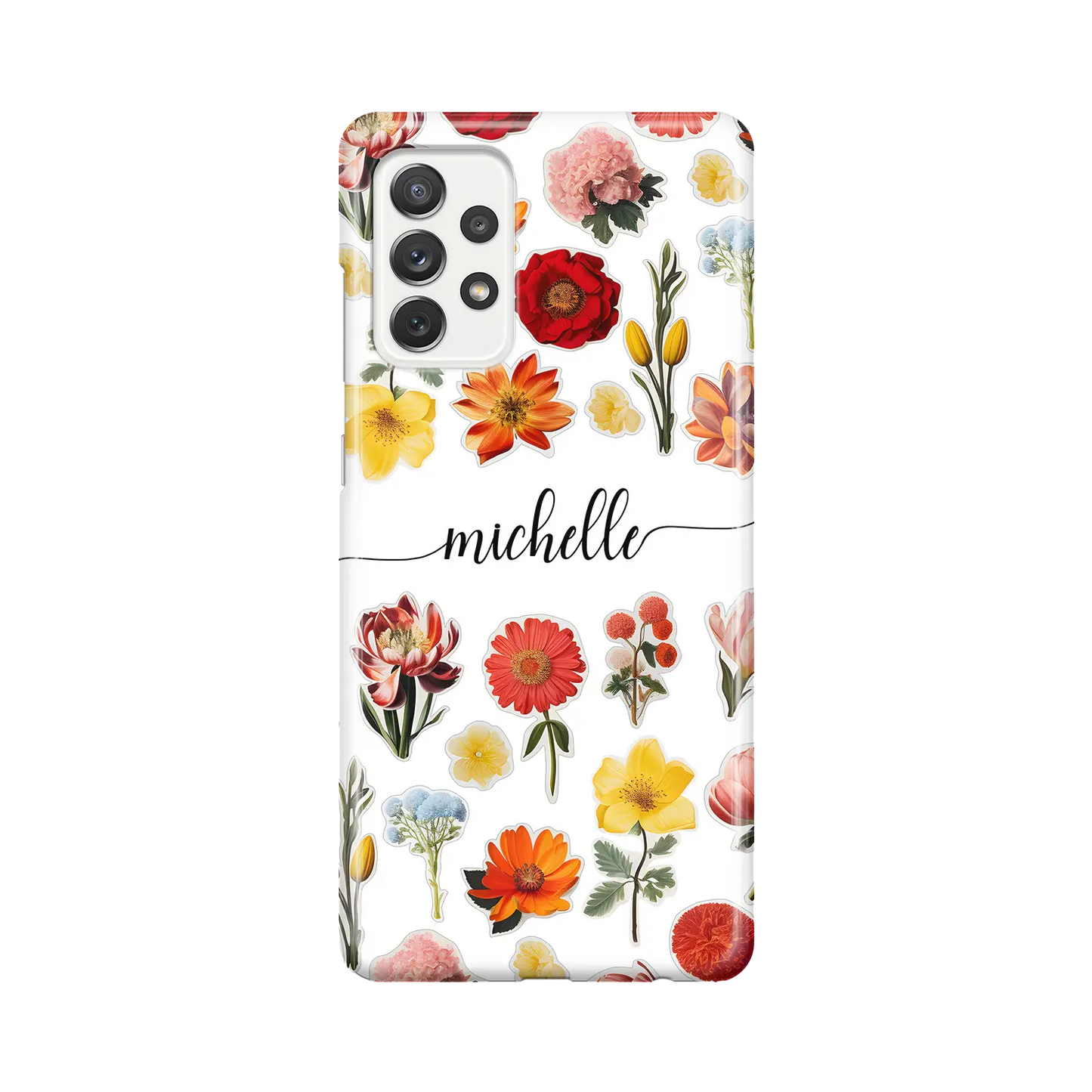 Flower Stickers - Custom Galaxy A Case