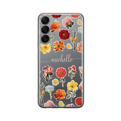 Flower Stickers - Custom Galaxy S Case