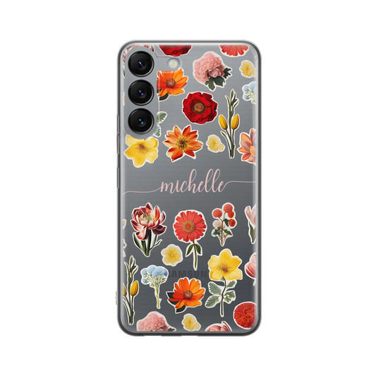 Flower Stickers - Custom Galaxy S Case