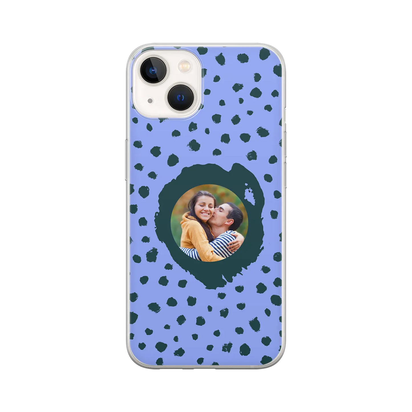 Grunge Dots Picture Style - Custom iPhone Case