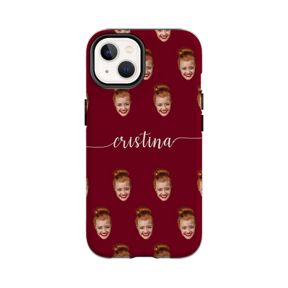 Face & Swirls - Custom iPhone Case