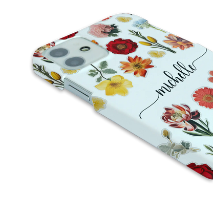 Flower Stickers - Custom Galaxy A Case