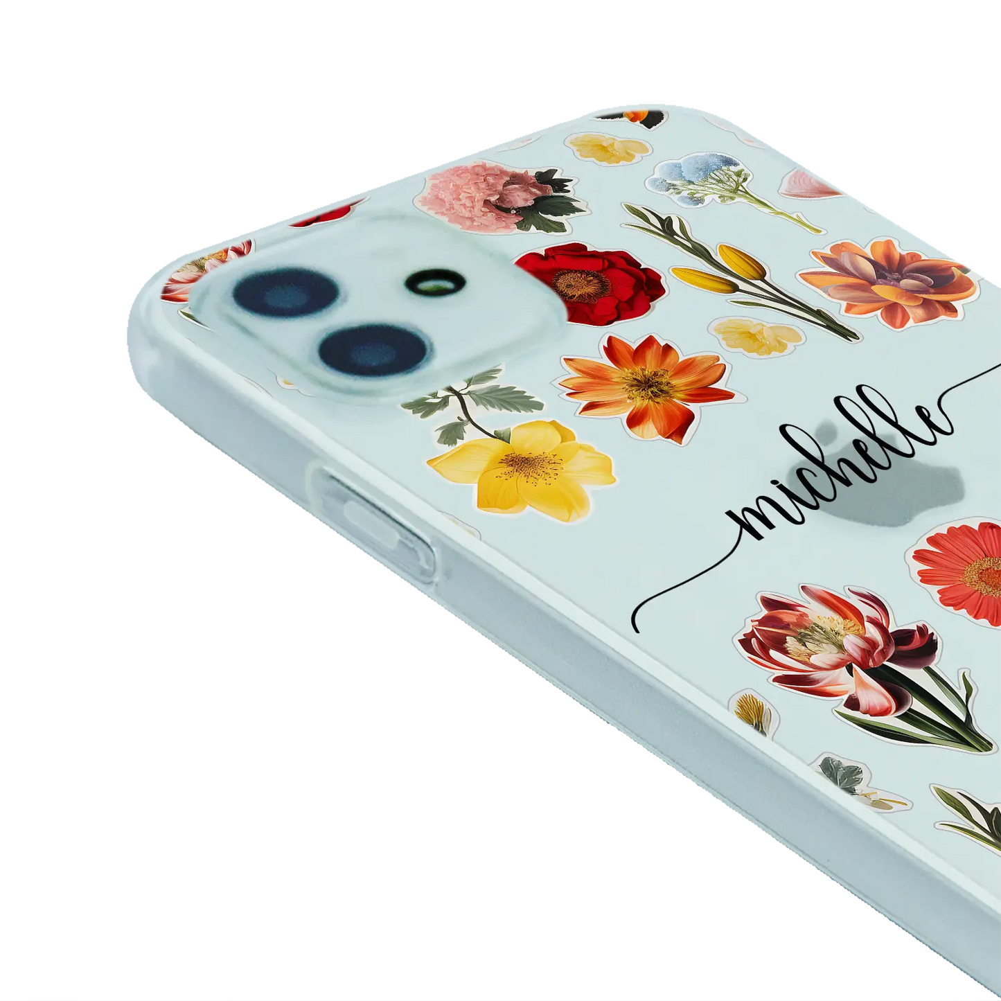 Flower Stickers - Personalised iPhone Case