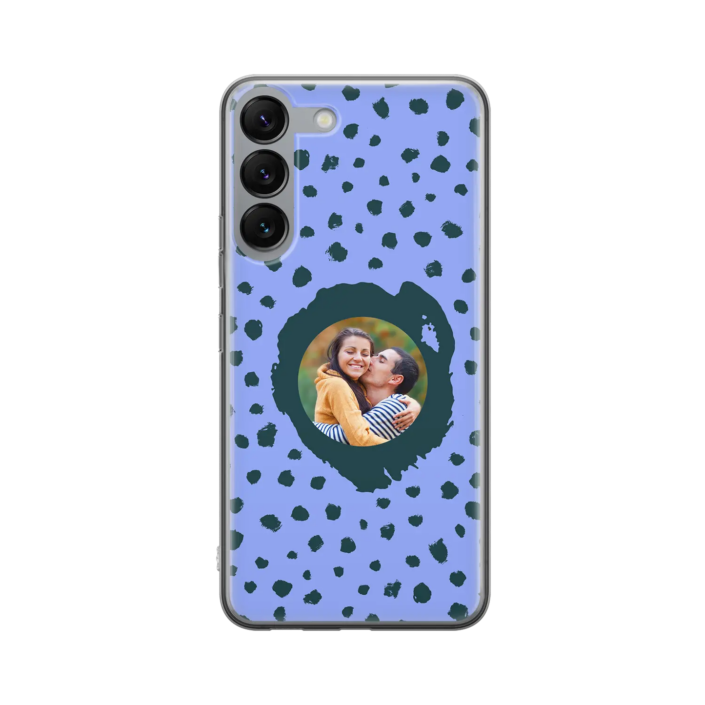 Grunge Dots Photo Style - Personalised Galaxy S Case