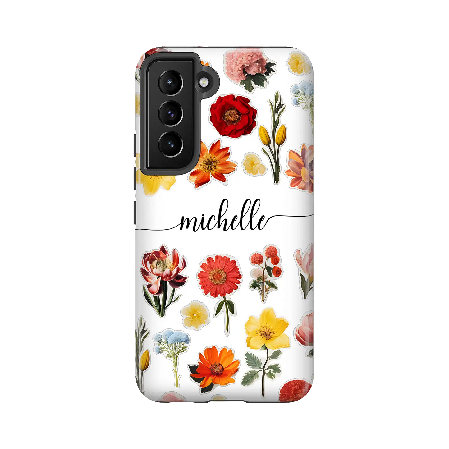 Flower Stickers - Personalised Galaxy S Case