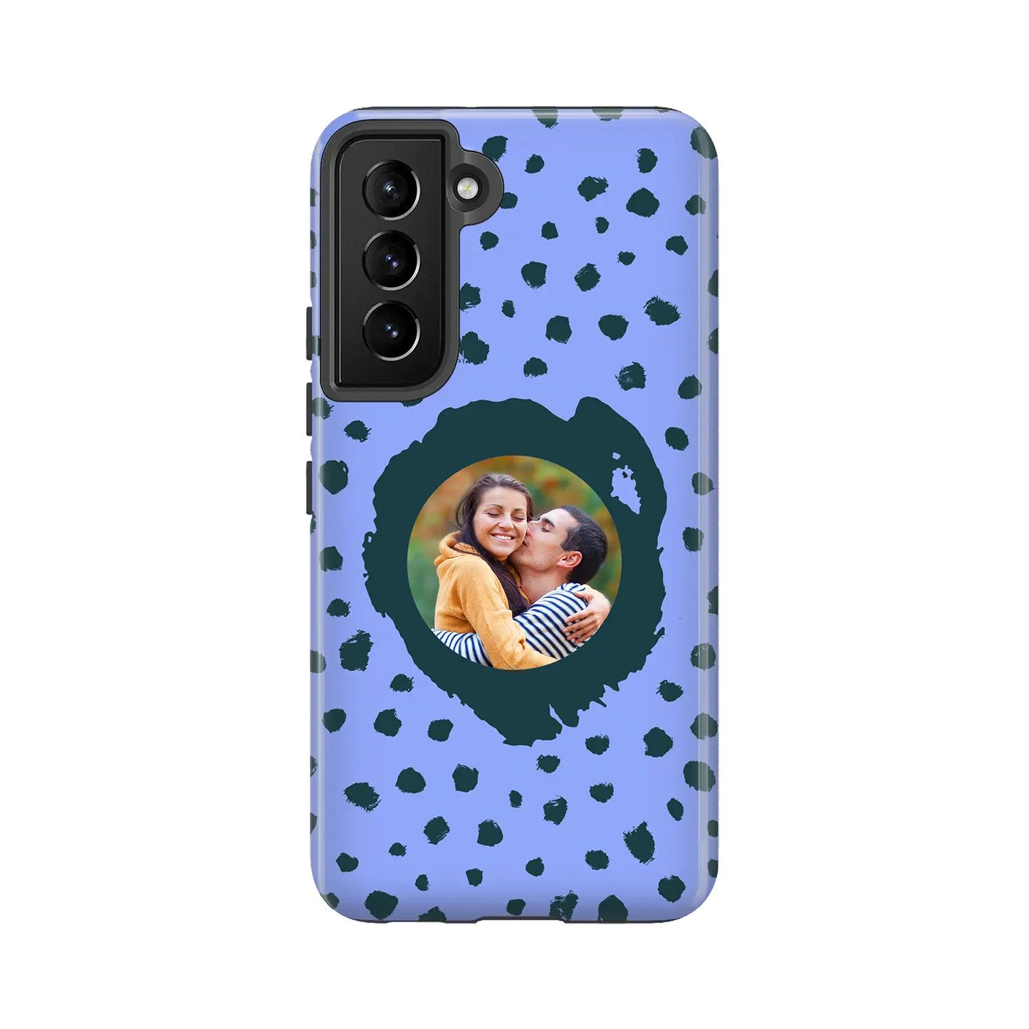 Grunge Dots Photo Style - Personalised Galaxy S Case