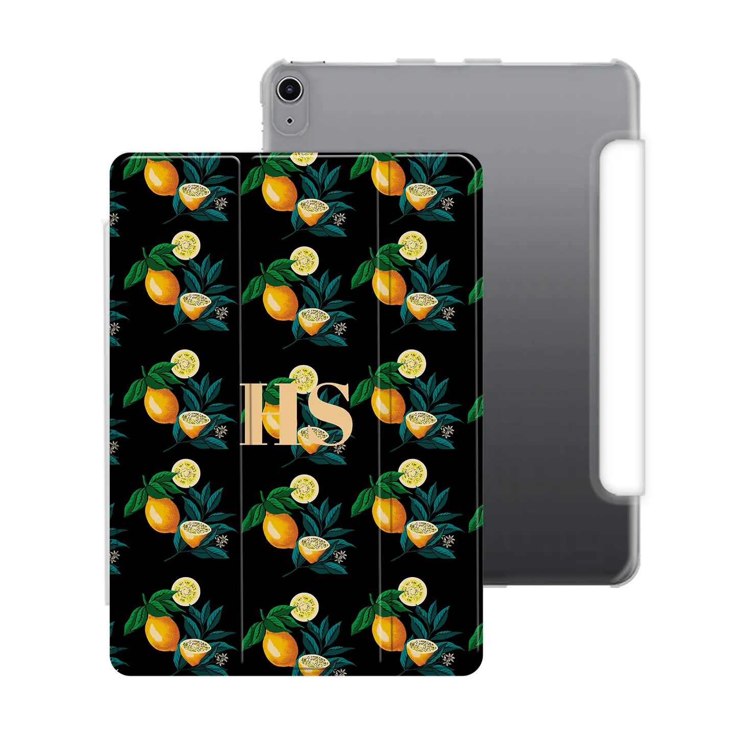 Lemon pattern - Personalised iPad Case