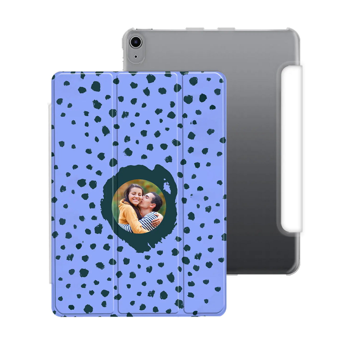 Grunge Dots Photo Style - Personalised iPad Case