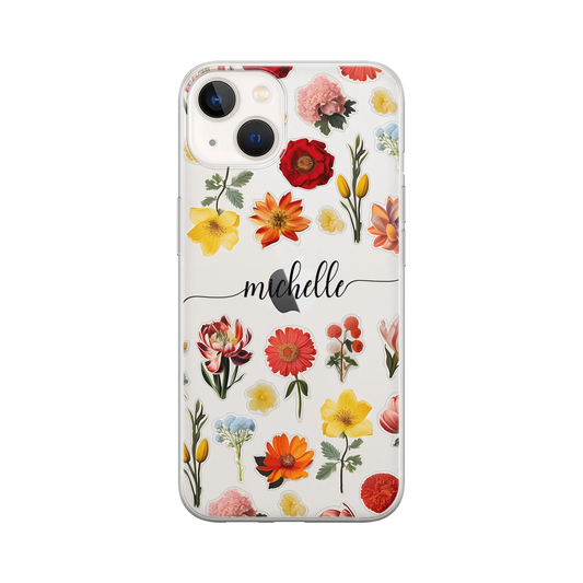 Flower Stickers - Personalised iPhone Case