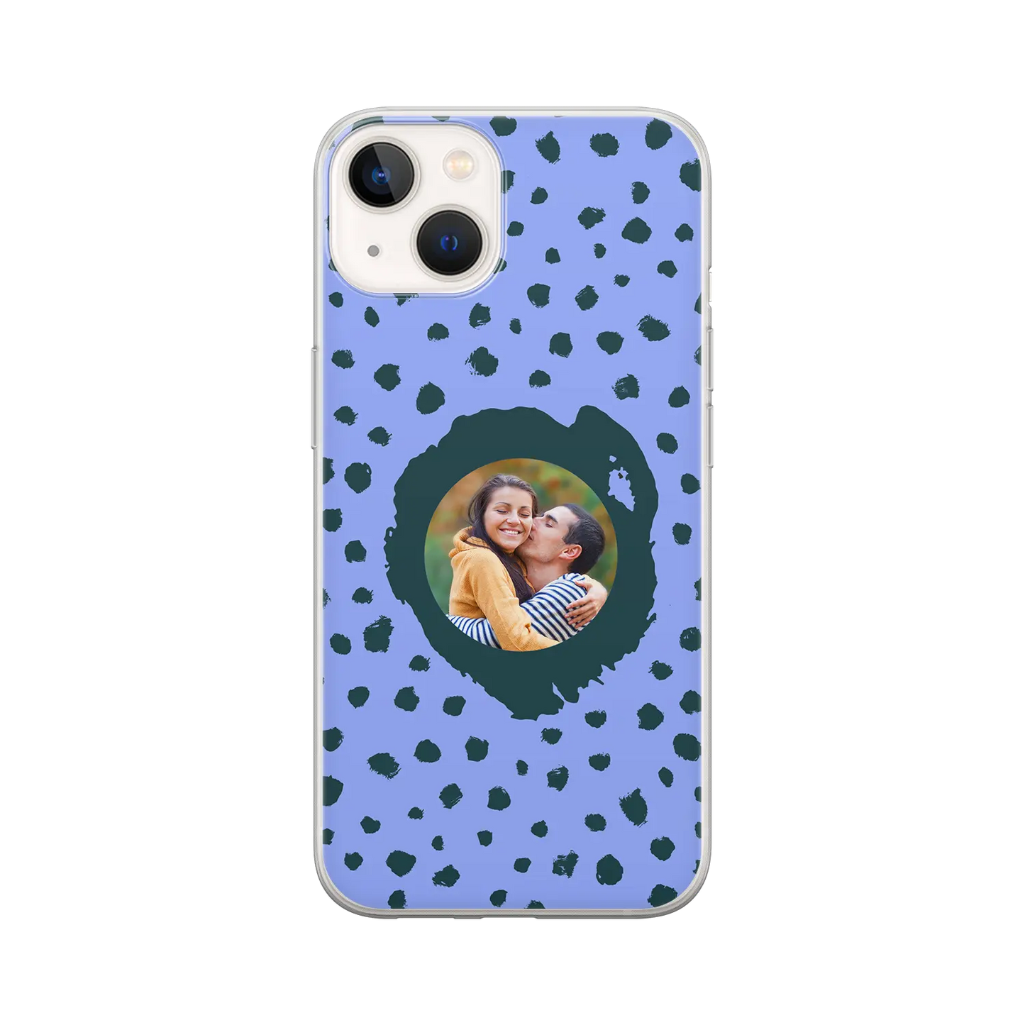 Grunge Dots Photo Style - Personalised iPhone Case