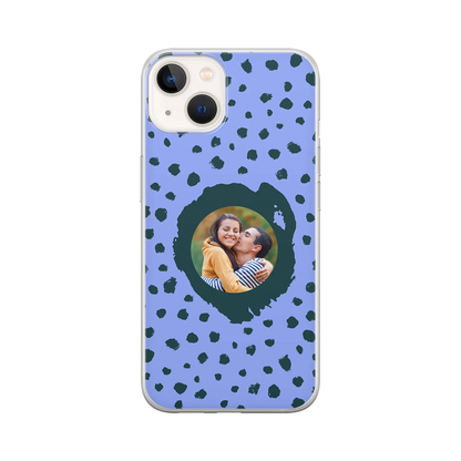 Grunge Dots Photo Style - Personalised iPhone Case