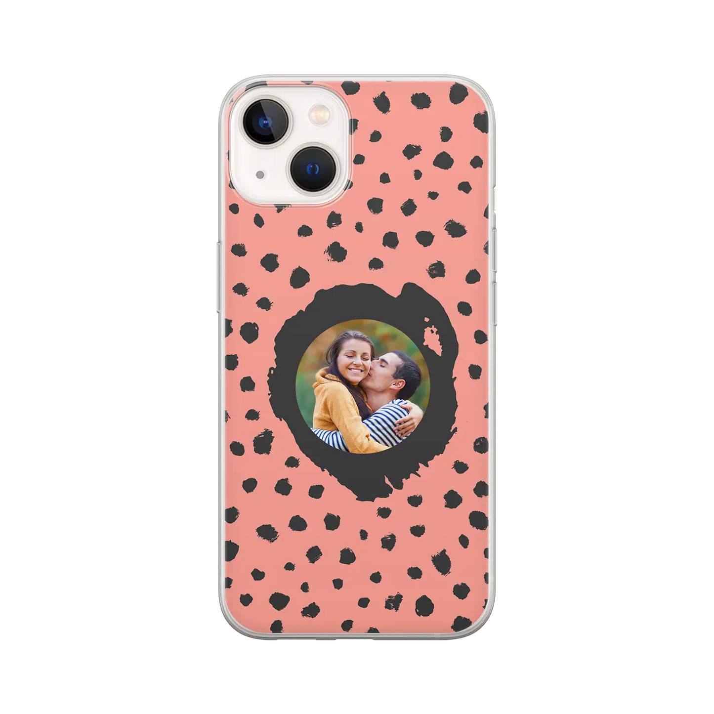 Grunge Dots Photo Style - Personalised iPhone Case