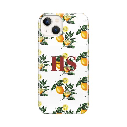 Lemon pattern - Personalised iPhone Case