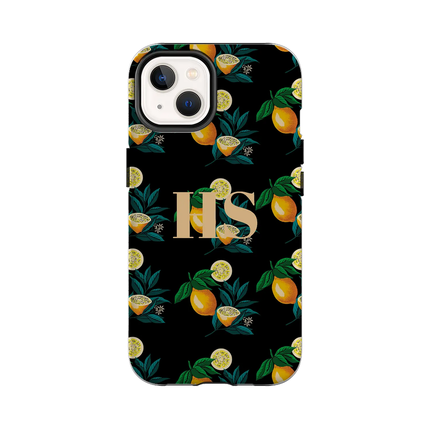 Lemon pattern - Personalised iPhone Case