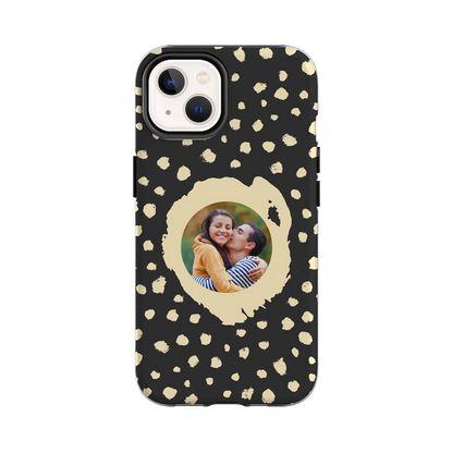 Grunge Dots Photo Style - Personalised iPhone Case