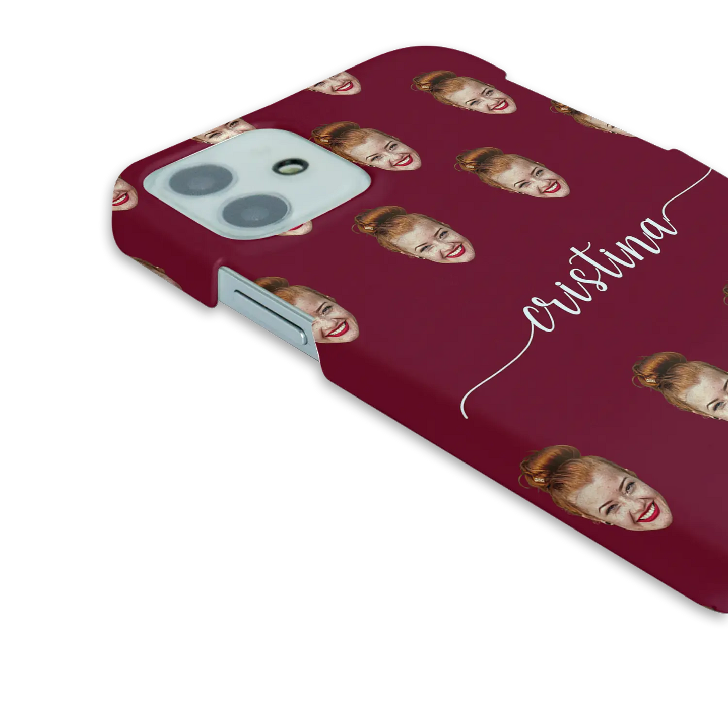 Face & Swirls - Personalised iPhone Case