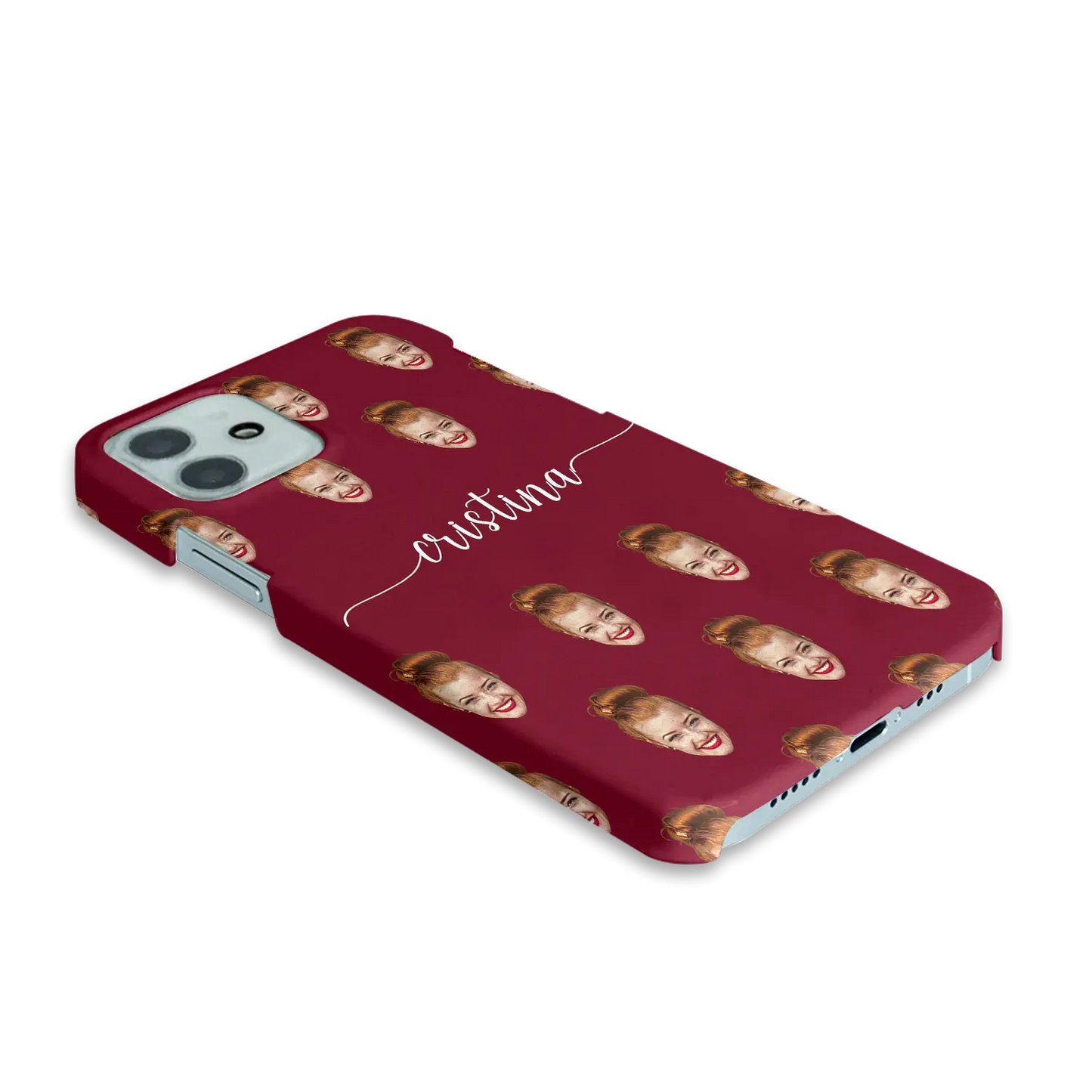 Face & Swirls - Personalised iPhone Case