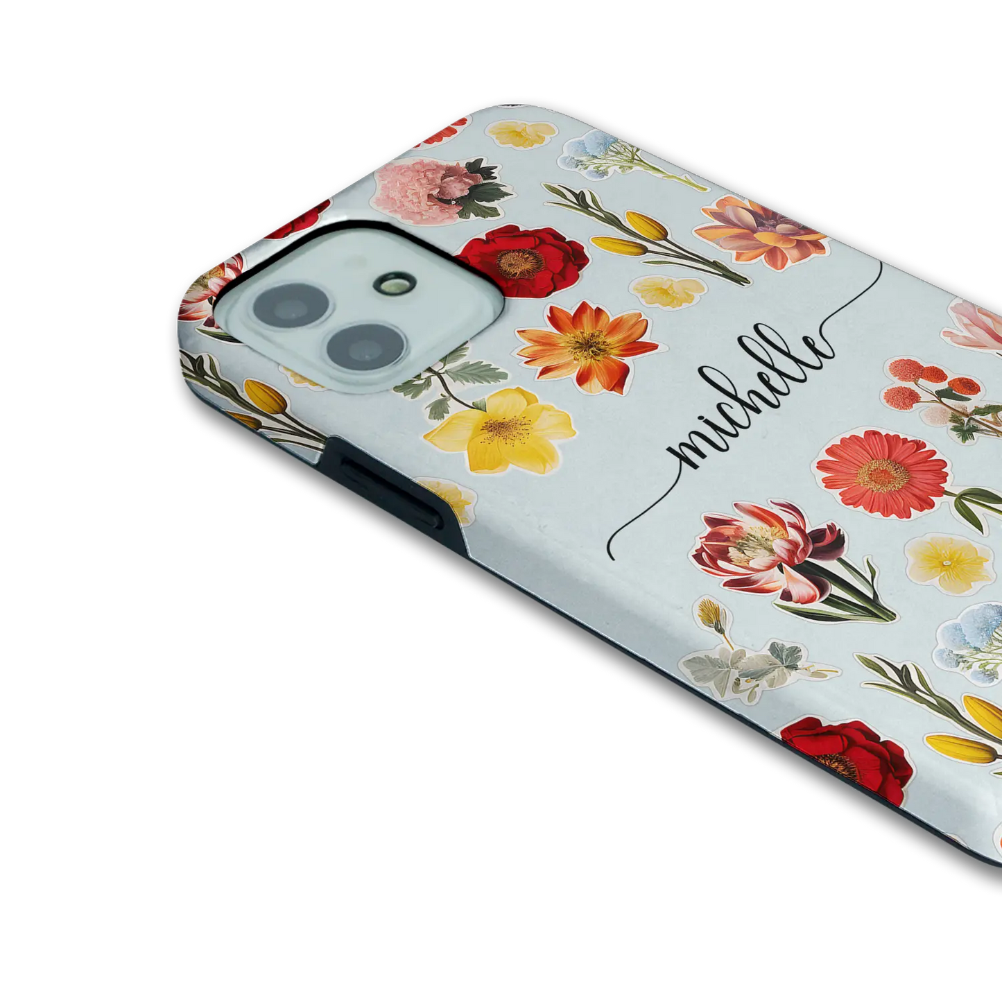 Flower Stickers - Personalised iPhone Case