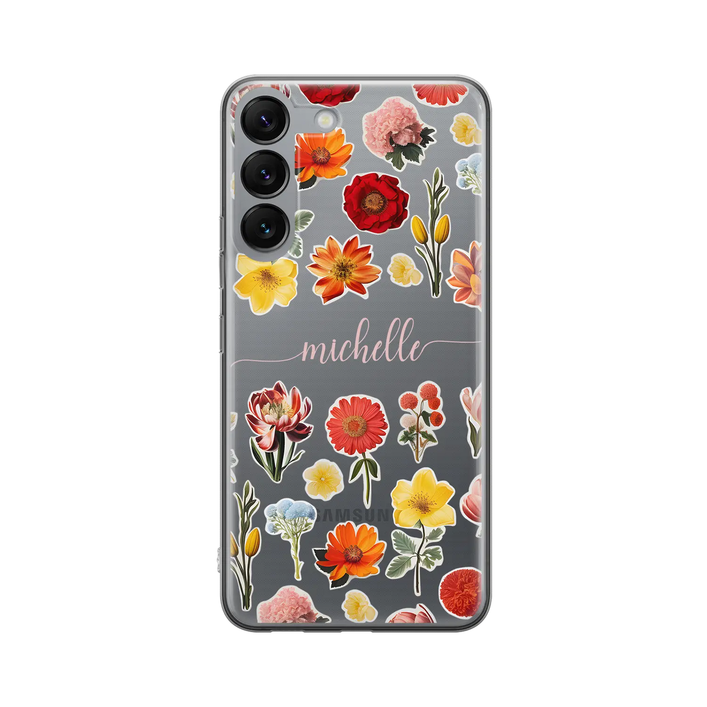 Pegatinas de flores - Personalizadas Galaxy S carcasa