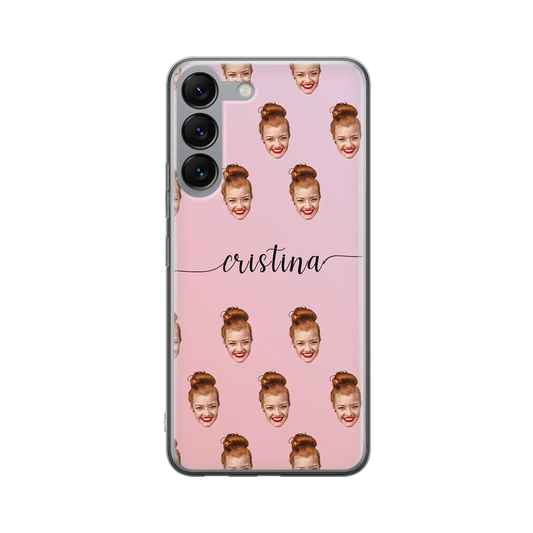 Cara y remolinos - Funda personalizada Galaxy S