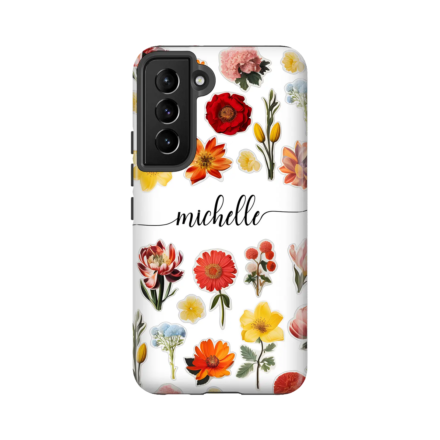 Pegatinas de flores - Personalizadas Galaxy S carcasa