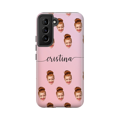 Cara y remolinos - Funda personalizada Galaxy S