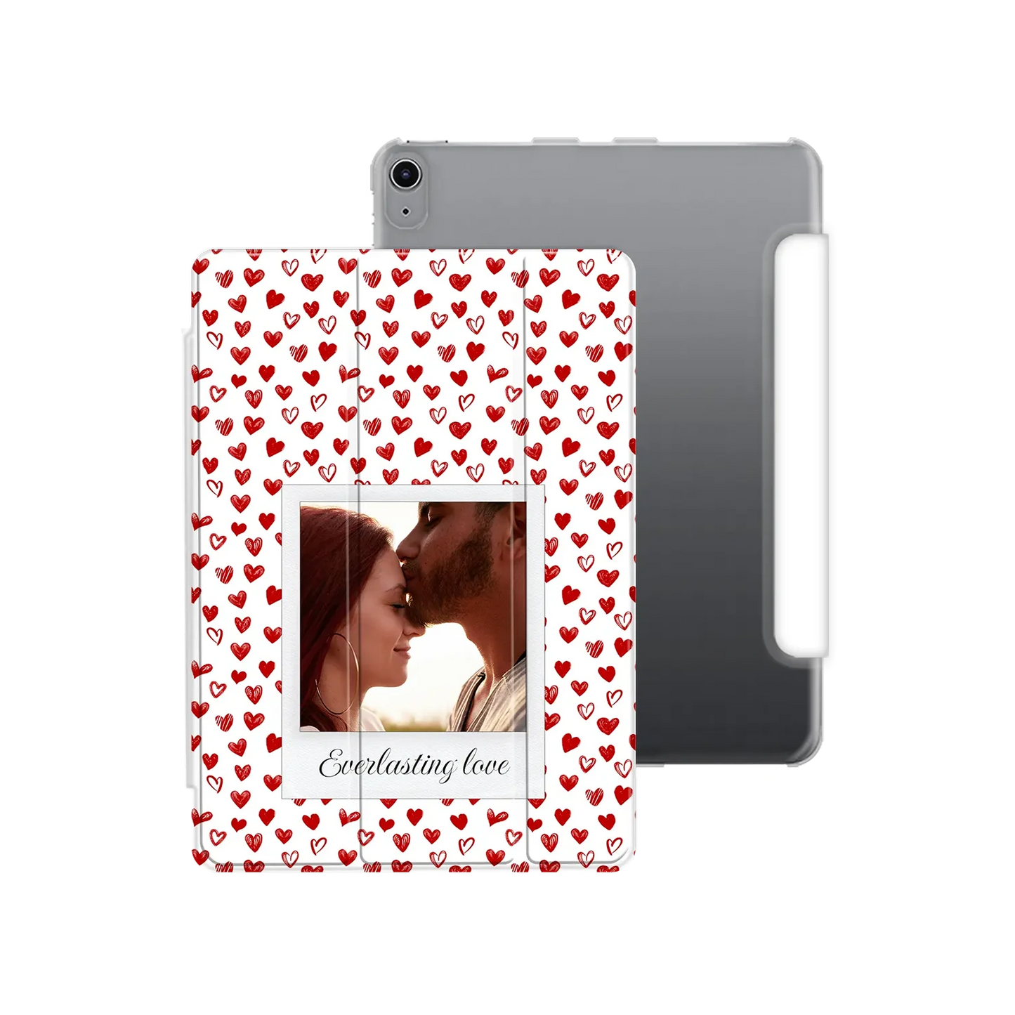 Corazones Polaroid - iPad personalizados carcasa