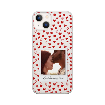 Corazones Polaroid - Carcasa personalizada iPhone