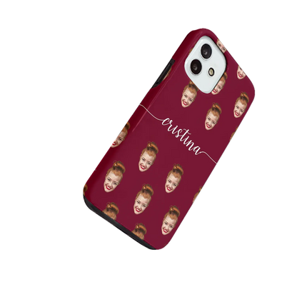 Cara y remolinos - Funda personalizada para iPhone