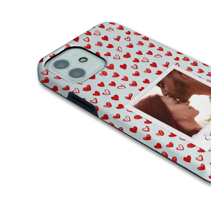 Corazones Polaroid - Carcasa personalizada iPhone
