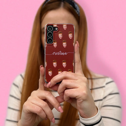 Face & Swirls - Étui personnalisé pour Galaxy S