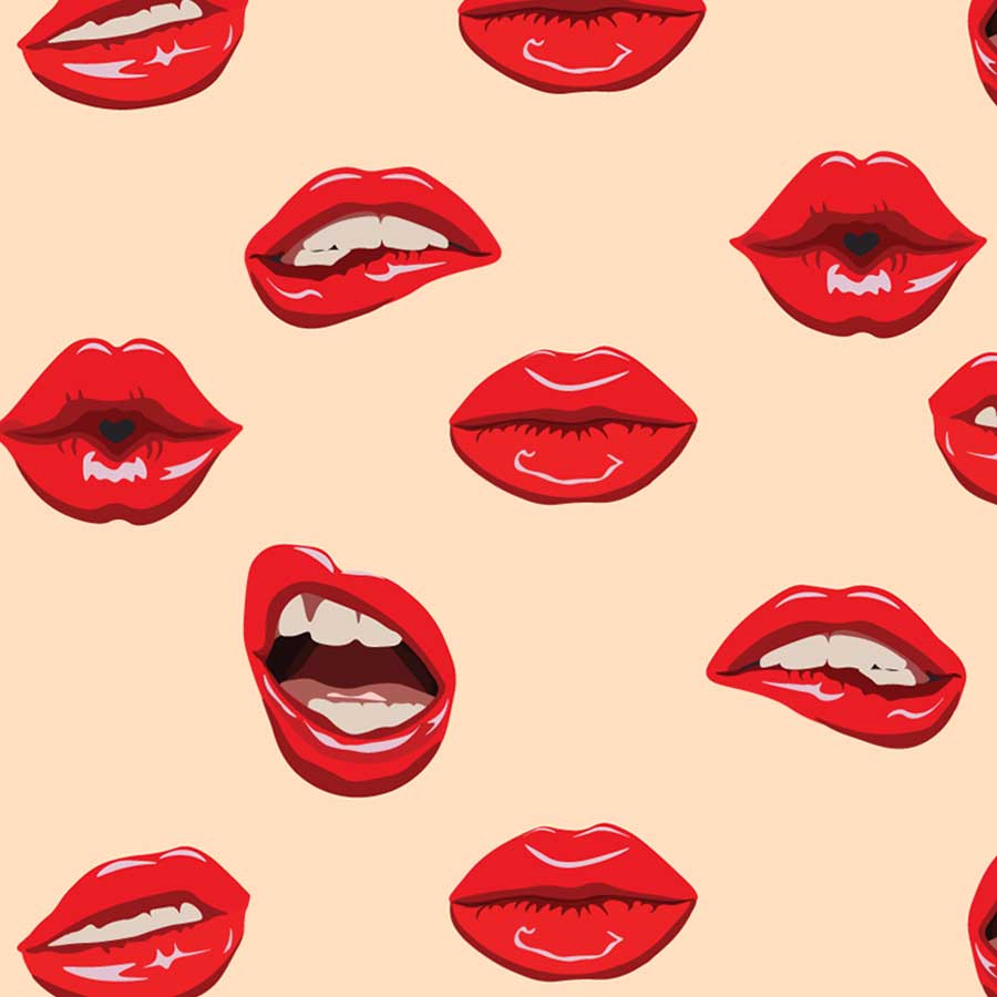 kiss design pour des collections de motifs et d'imprimés amusants