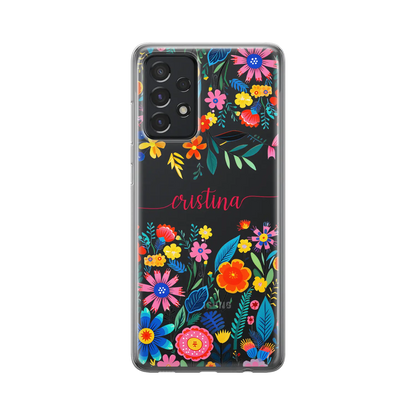 Happy Flowers - Personnalisé Galaxy A coque