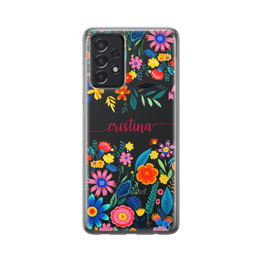 Happy Flowers - Personnalisé Galaxy A coque