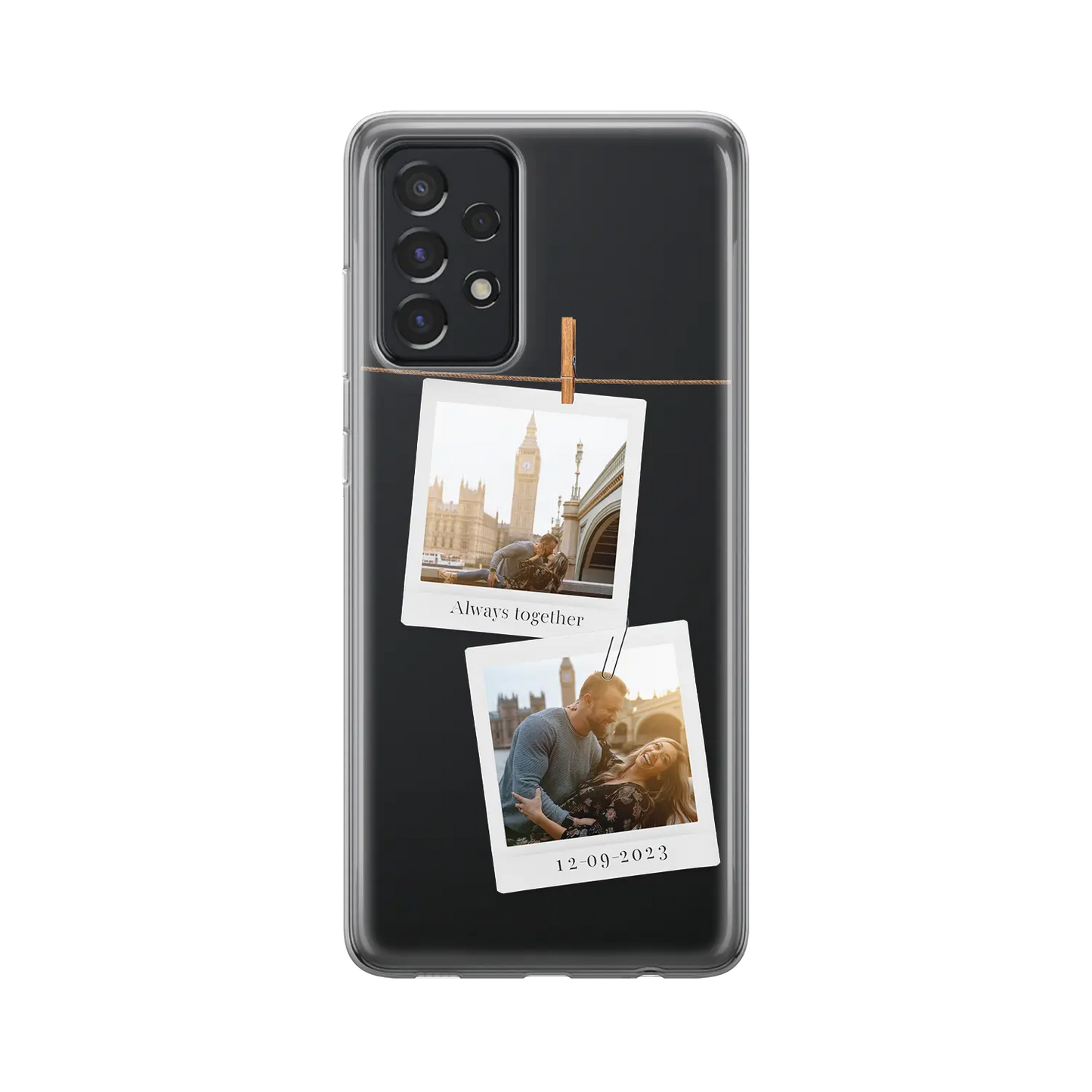 Polaroid Duo - Coque Galaxy A personnalisée