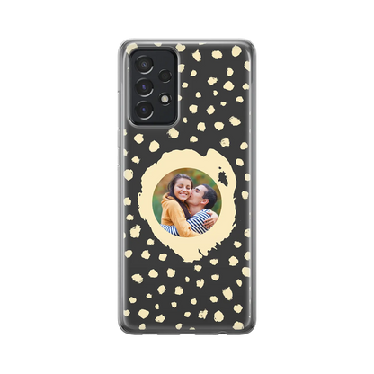 Grunge Dots Photo Style - Coque Galaxy A personnalisée Case