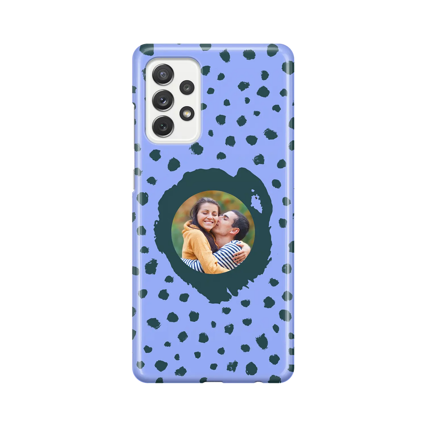 Grunge Dots Photo Style - Coque Galaxy A personnalisée Case