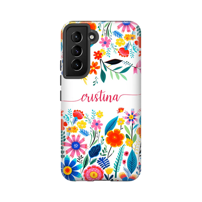 Happy Flowers - Coque Galaxy S personnalisée