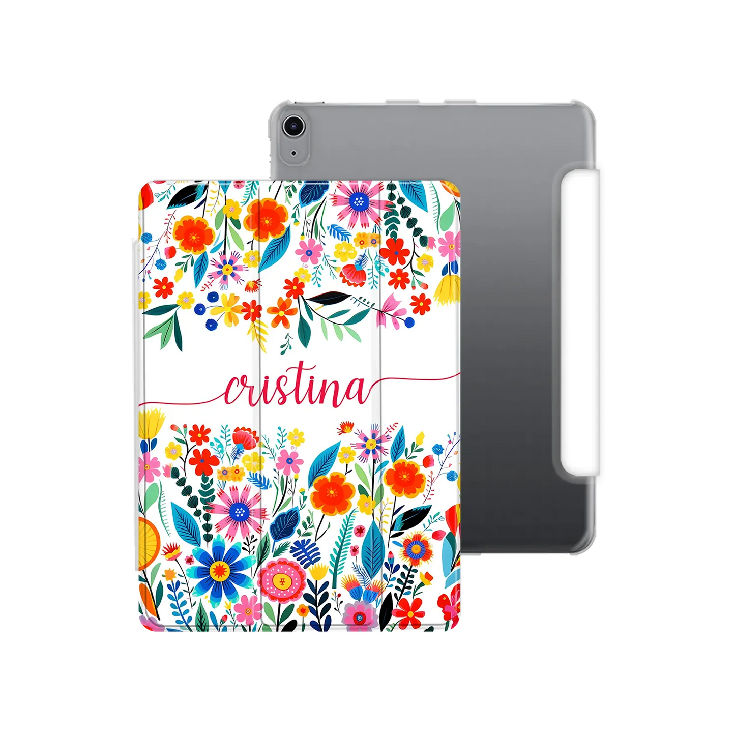 Happy Flowers - Coque iPad personnalisée