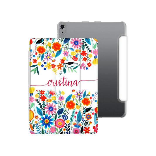 Happy Flowers - Coque iPad personnalisée