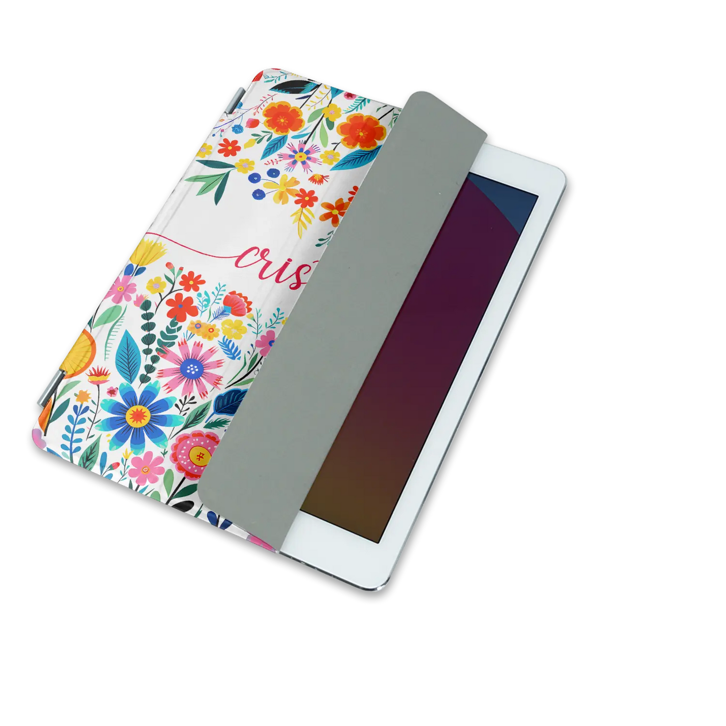 Happy Flowers - Coque iPad personnalisée