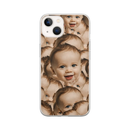 Visage superposé - Coque personnalisée pour iPhone