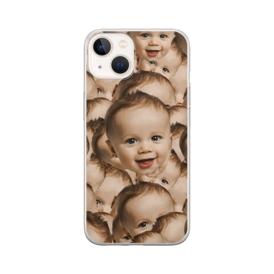 Visage superposé - Coque personnalisée pour iPhone