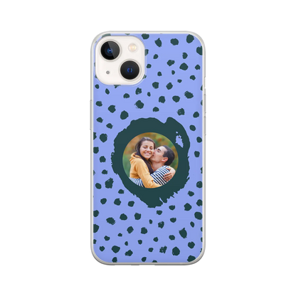 Grunge Dots Photo Style - Coque iPhone Personnalisée