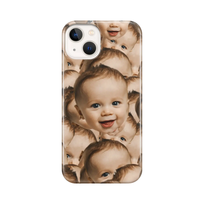 Visage superposé - Coque personnalisée pour iPhone