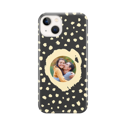 Grunge Dots Photo Style - Coque iPhone Personnalisée