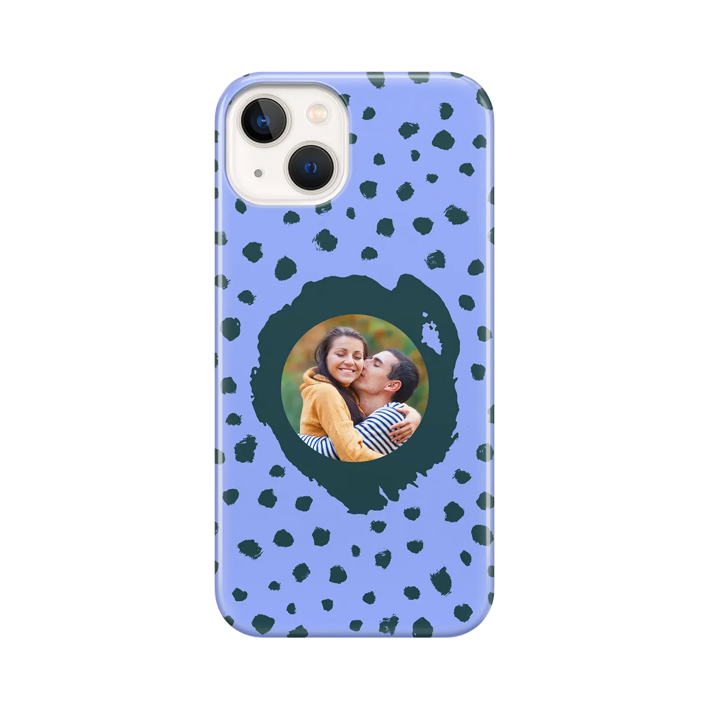 Grunge Dots Photo Style - Coque iPhone Personnalisée